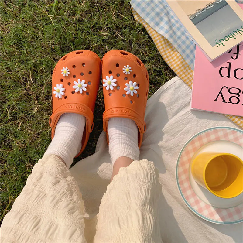 Nurse Summer Non-Slip Floral Flat Beach Slippers