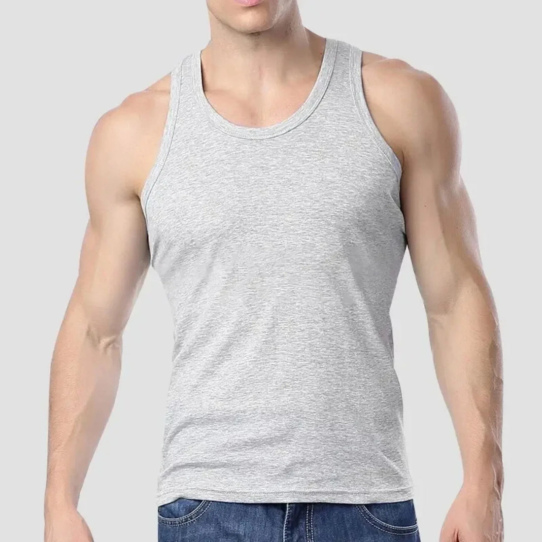 2026 Men's Summer Tight Tank Top, Lightweight Cotton Breathable Quick Dry Vest, Sports Casual Pajamas Outdoor Sleeveless Shirt