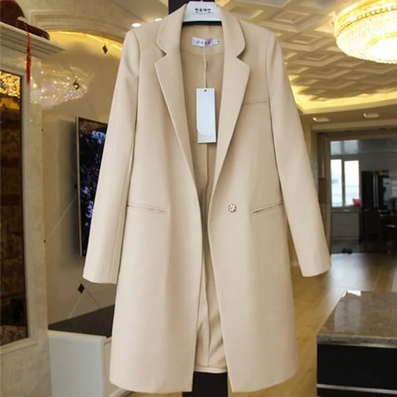 Brand European Candy Style Colors Blazer Feminino Newest 2021 Spring Autumn Women Clothing Long Loose Casual Coat Women's Jacket