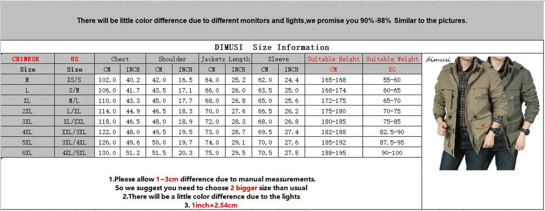 DIMUSI Men's Jackets Casual Outwear Hiking Windbreaker Hooded Coats Fashion Army Cargo Bomber Jackets Mens Clothing