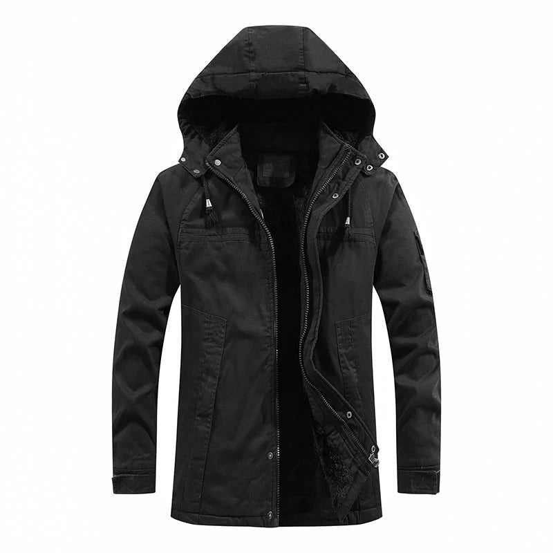 DIMUSI Winter Men's Jackets Fashion Fleece Warm Winbreaker Jackets Male Outdoor Thicken Military Thermal Hooded jackets Clothing