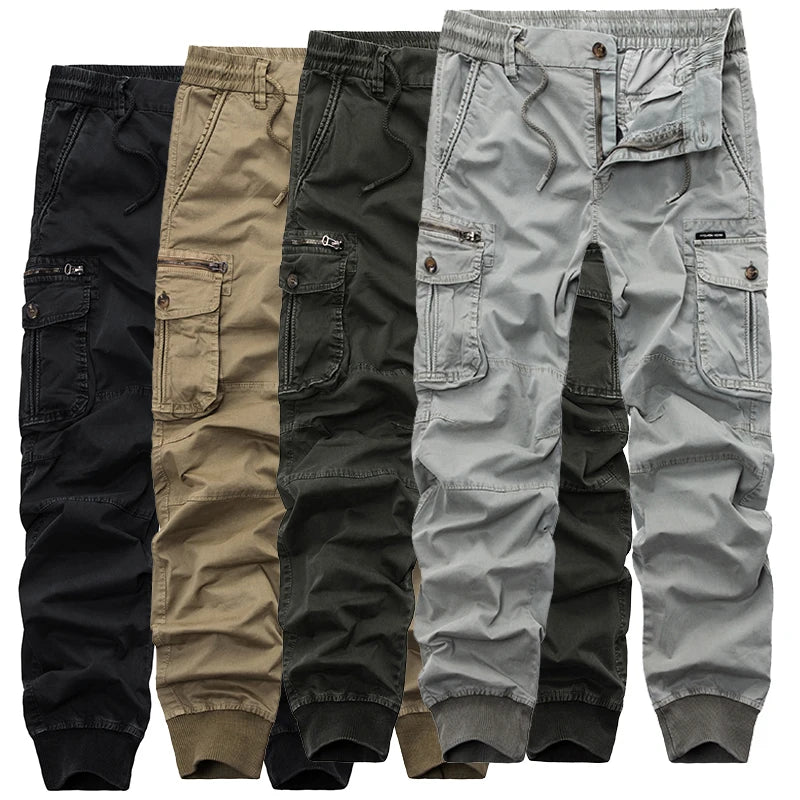 2022 Mens Camouflage Tactical Cargo Pants Men Joggers Boost Military Casual Cotton Pants Hip Hop Ribbon Male army Trousers 38