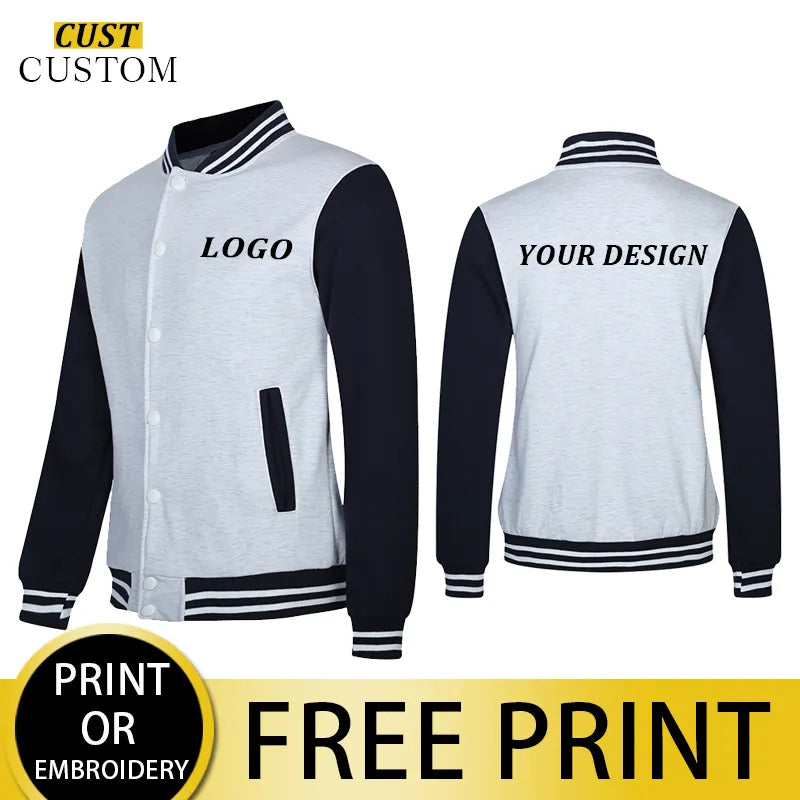 Men's Jackets And Coats Custom Embroidery Logo High Street Hip Hop Baseball Uniforms Street Casual Jacket Thickened Warmth 2021