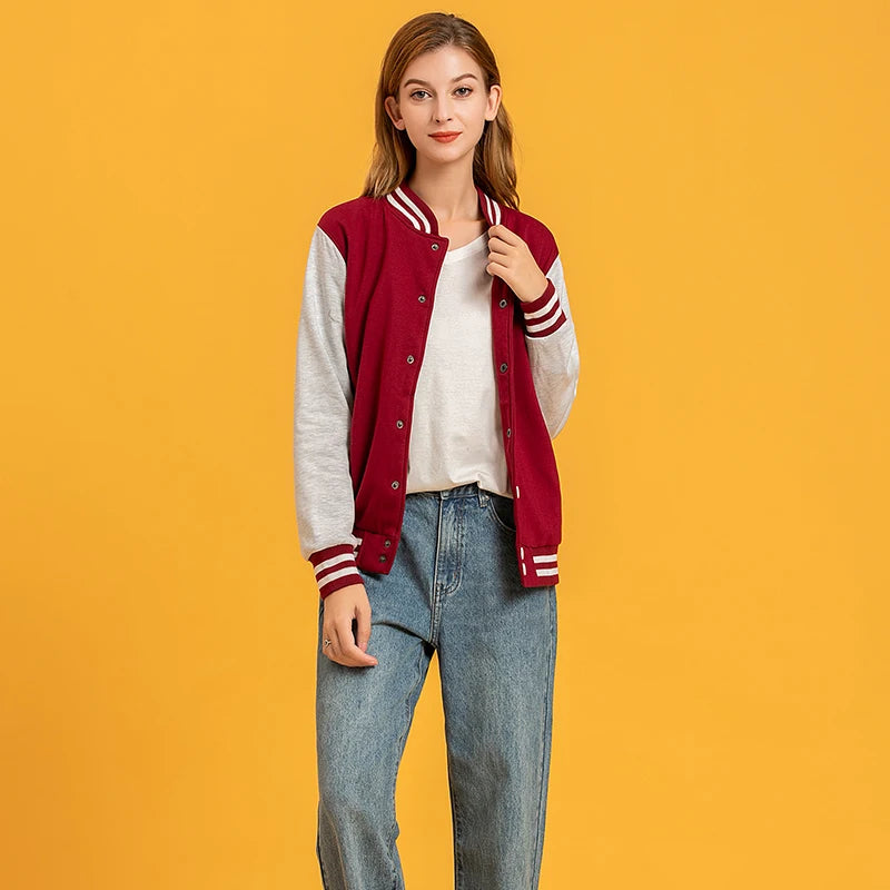 Men's Jackets And Coats Custom Embroidery Logo High Street Hip Hop Baseball Uniforms Street Casual Jacket Thickened Warmth 2021