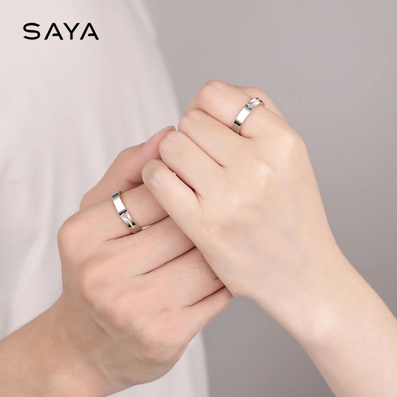 Wedding Ring, Rose Gold Plating Tungsten Synthetic Moissanite Inlay Confort Fit Band, Free Shipping, Engraving