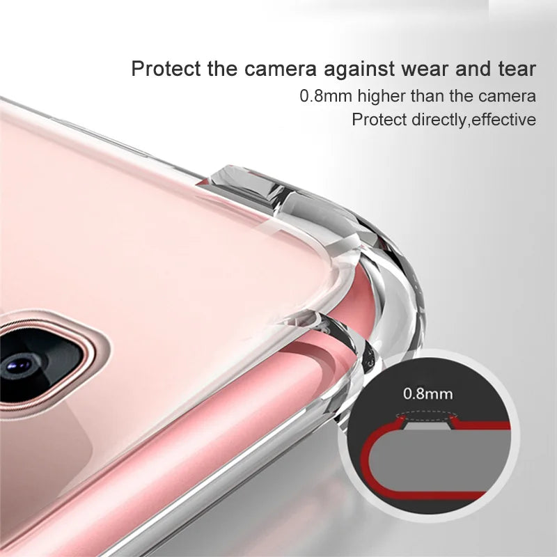 Airbag Transparent Phone Cases For Samsung Note10 Pro Case Soft Cover For Samsung Galaxy S10 Lite S9 S8 A8 Plus A6 A7 J4 J6 2018