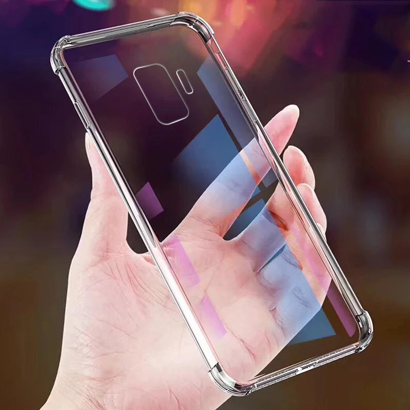 Airbag Transparent Phone Cases For Samsung Note10 Pro Case Soft Cover For Samsung Galaxy S10 Lite S9 S8 A8 Plus A6 A7 J4 J6 2018