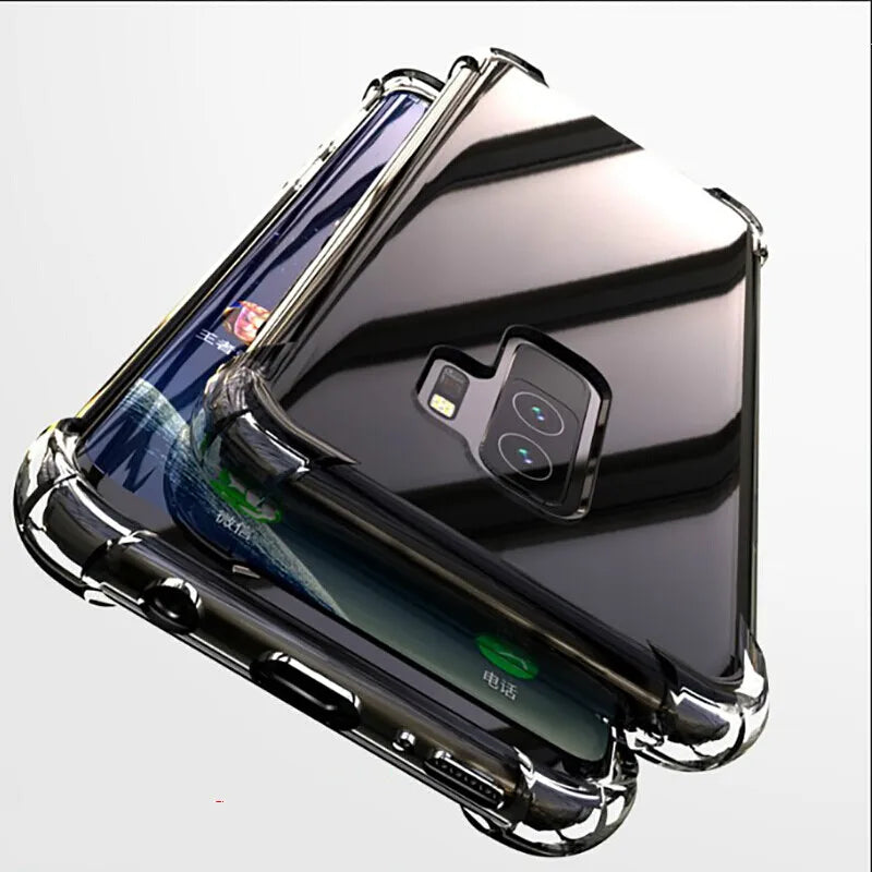 Airbag Transparent Phone Cases For Samsung Note10 Pro Case Soft Cover For Samsung Galaxy S10 Lite S9 S8 A8 Plus A6 A7 J4 J6 2018
