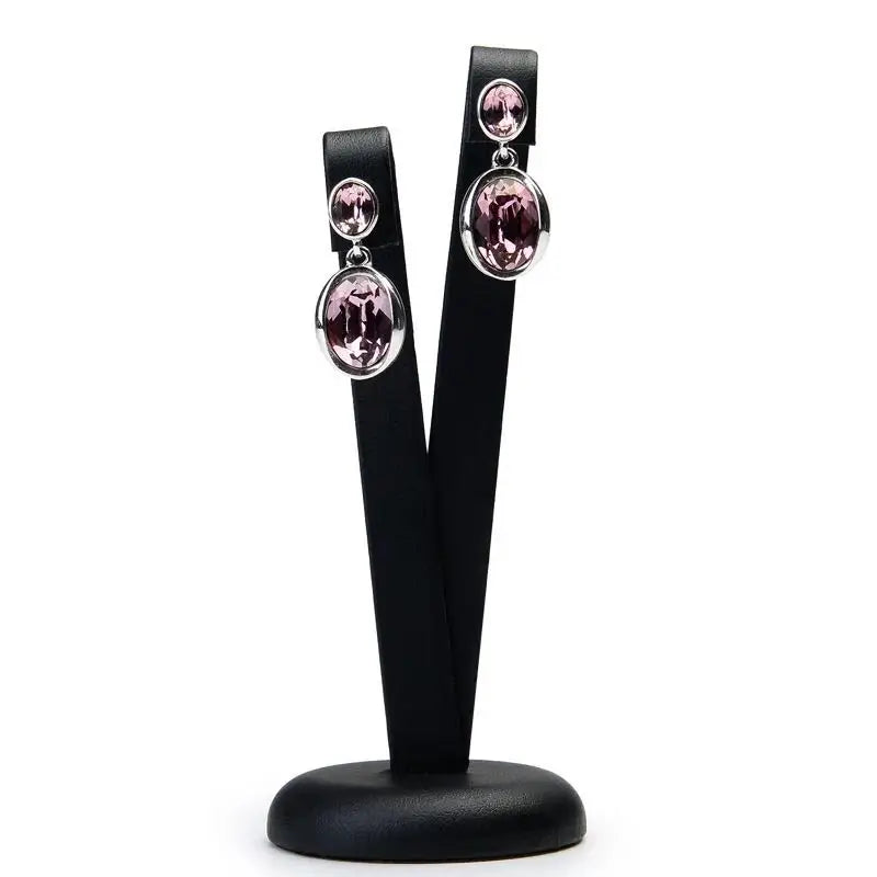 New Fashion Black White V Shape PU Leather Creative Earrings Display Holder Earrings Display Stand Earrings Rack Jewelry Display