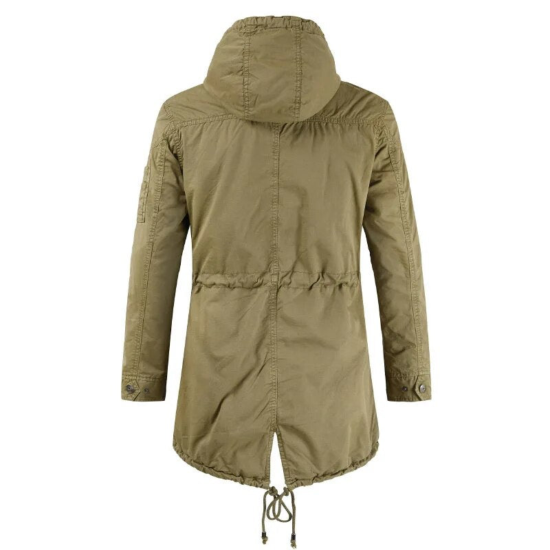 New Arrival Men Jacket Spring Mens Casual Hooded Slim Windbreaker Coat Autumn Vintage Cotton Outerwear Male Clothes jaqueta 4XL