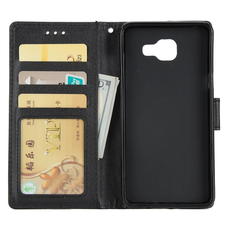 for Samsung Galaxy A5 2017 Leather Case on for Samsung A3 A5 A7 2017 J3 J5 2016 Cover Classic Flip Wallet Phone Cases Women Men
