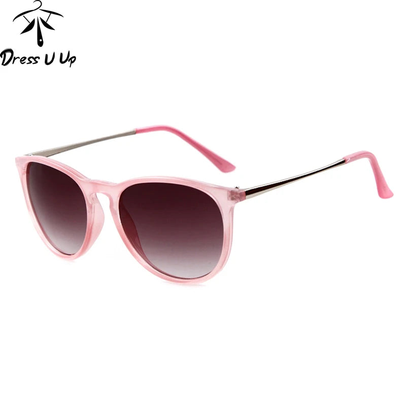 DRESSUUP Brand Metal Thin Legs Vintage Sunglasses Women Round Sun Glasses Woman Oculos De Sol Femininos 2017 Gafas