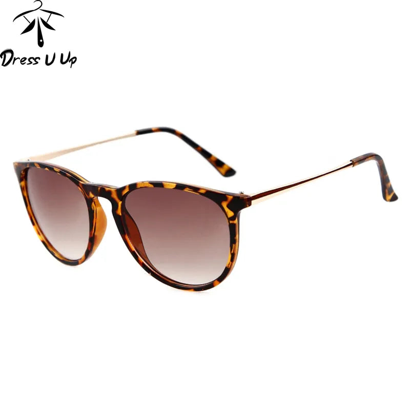 DRESSUUP Brand Metal Thin Legs Vintage Sunglasses Women Round Sun Glasses Woman Oculos De Sol Femininos 2017 Gafas