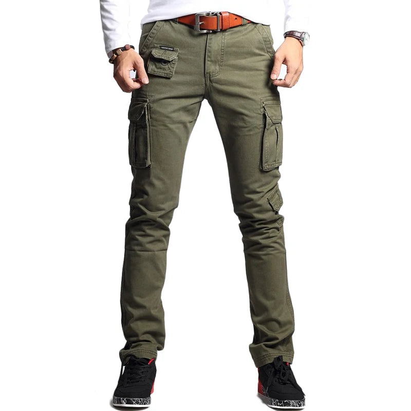 Vomint New Men Fashion Military Cargo Pants Slim Regualr Straight Fit Cotton Multi Color Camouflage Green Yellow V7A1P015