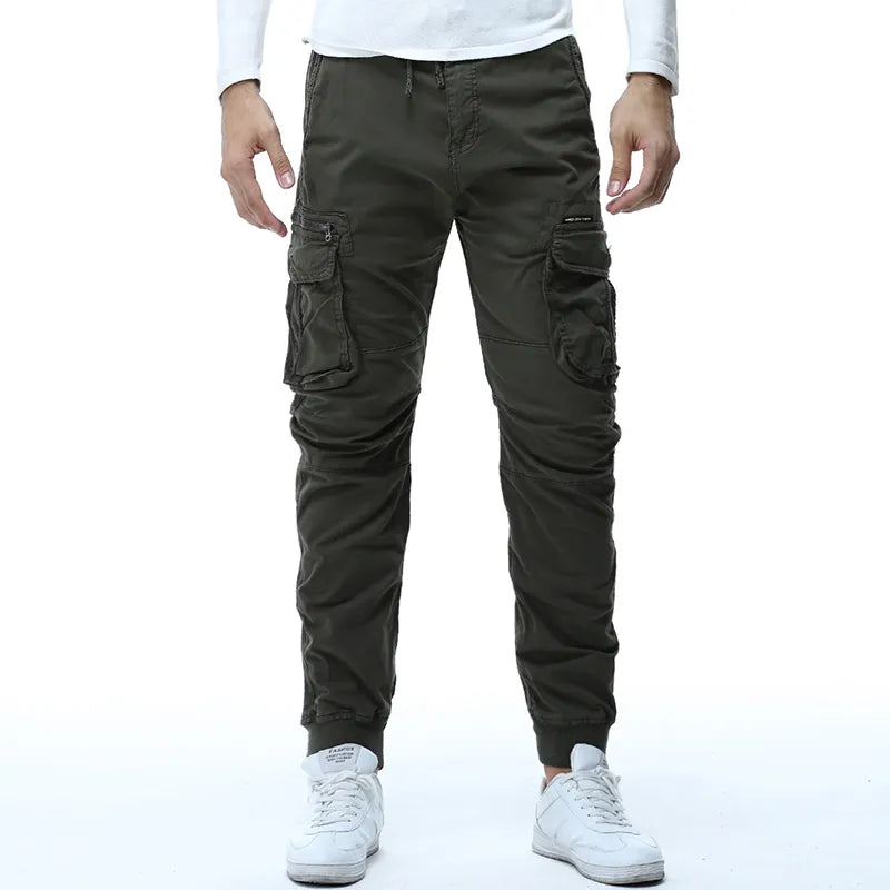 2022 Mens Camouflage Tactical Cargo Pants Men Joggers Boost Military Casual Cotton Pants Hip Hop Ribbon Male army Trousers 38