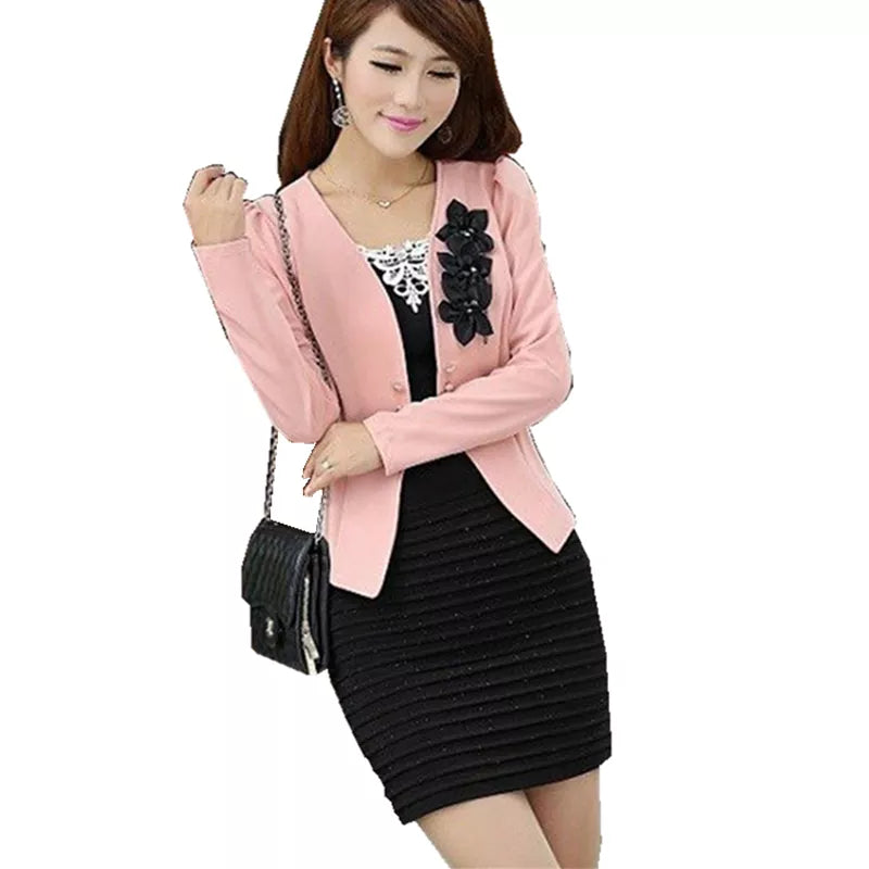 Women Jacket Slim Elegant Spring Autumn Outerwear Coat  Women's Ladies Clothes Vestidos Female