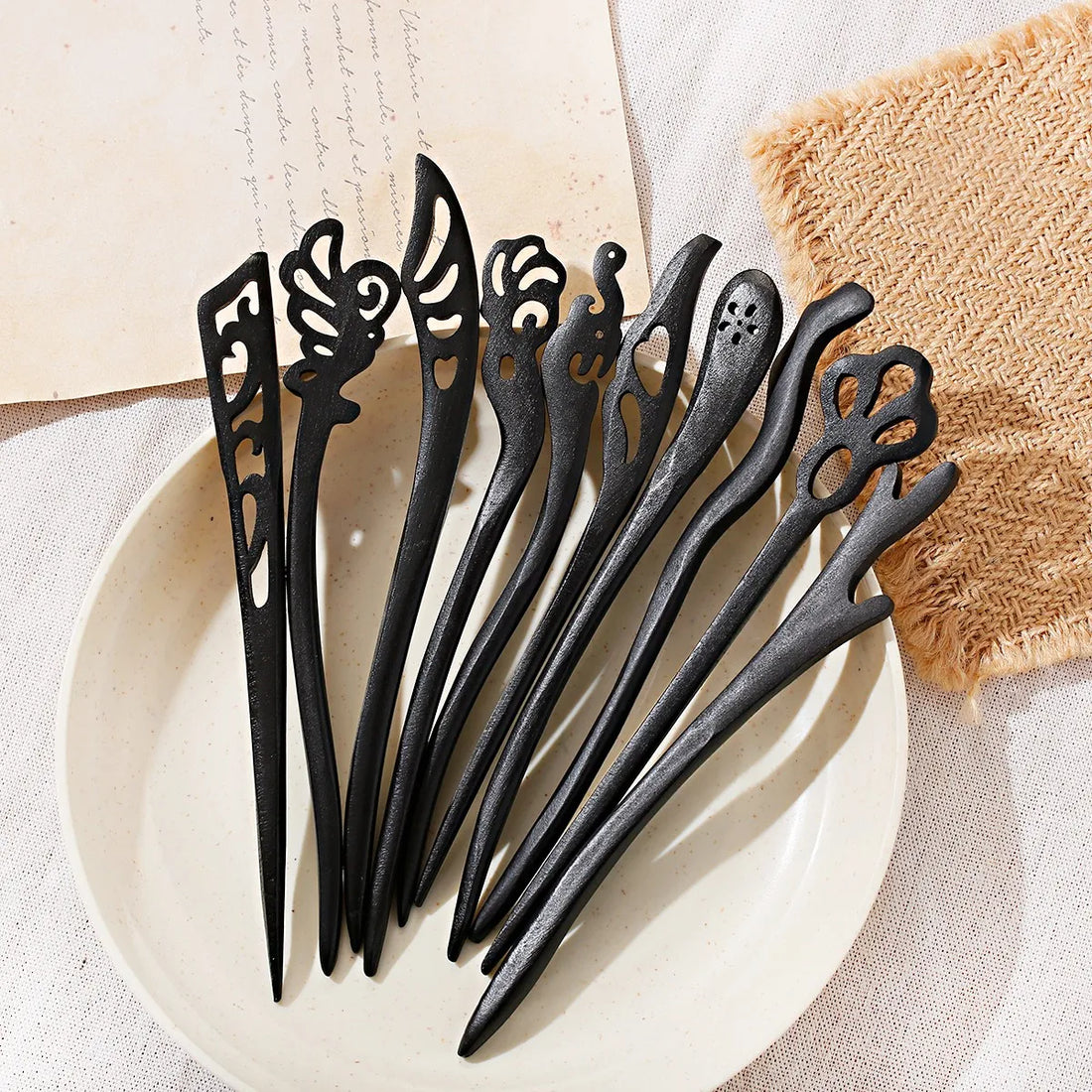 Retro Hair Sticks For Hair Accessories Wood Chinese Style Chopsticks Hairpins Women Hair Clips Pins Headpiece Wedding Headdress