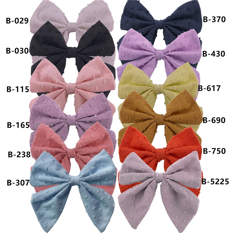 Cotton Linen Hair Bows Boutique Hair Clips Baby Girls Women Large Sailor Bow Barrettes Hairgrips Hair Accessories Headwear