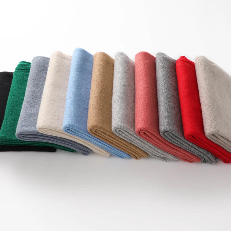 KOIJINSKY New 100% Cashmere Women's Knitted Scarf Autumn Soft Solid Scarf Winter Warm Solid Men's Scarf