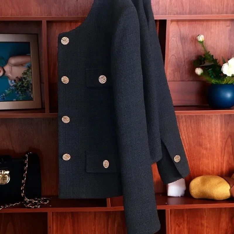French Style Small Fragrance Coat Women's Tweed Short Jackets  Female 2023 Autumn New Outwear Temperament Overcoat Ladies Top