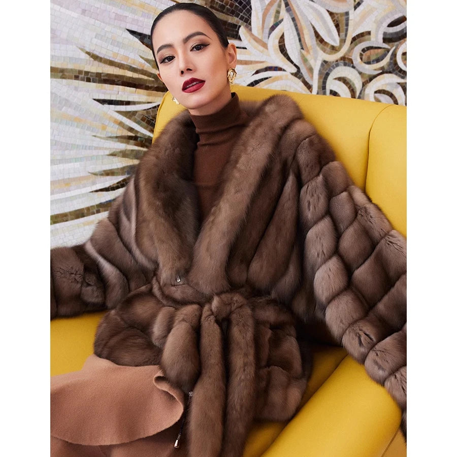 Fur Coat Women Real Fox Fur Coat Women 2023 Luxury Winter Natural Fox Fur Women's Short Fur Jacket