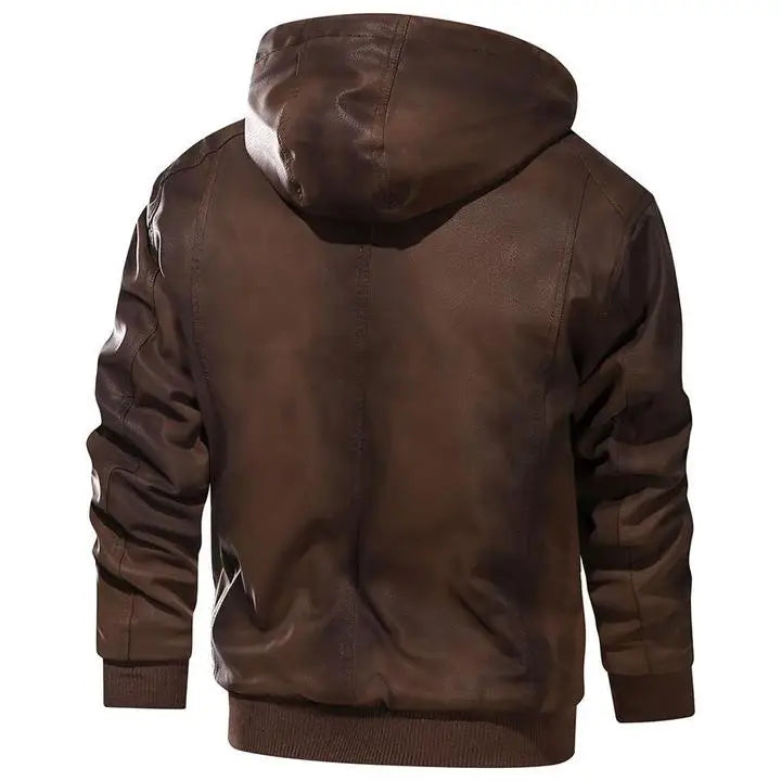 2023 men's jackets Leather Coats PU Outwear men's biker jacket  Mens jacket Winter Faux lether Jacket Male black