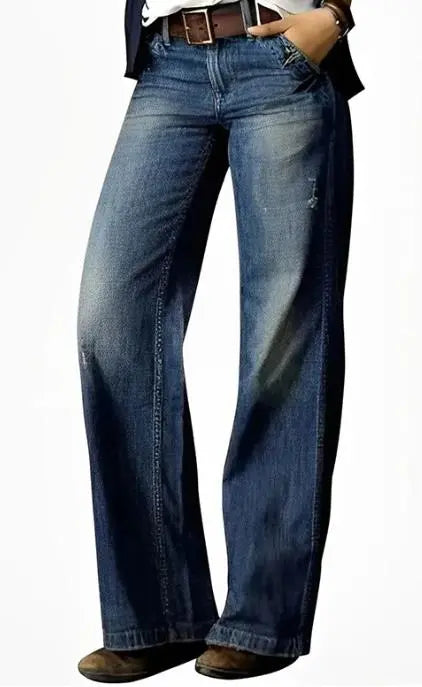 Denim Women's Pants New Pants for Women 2023 Summer Retro Fashion Casual Straight Leg Wide Leg Women's Popular Jeans Streetwear