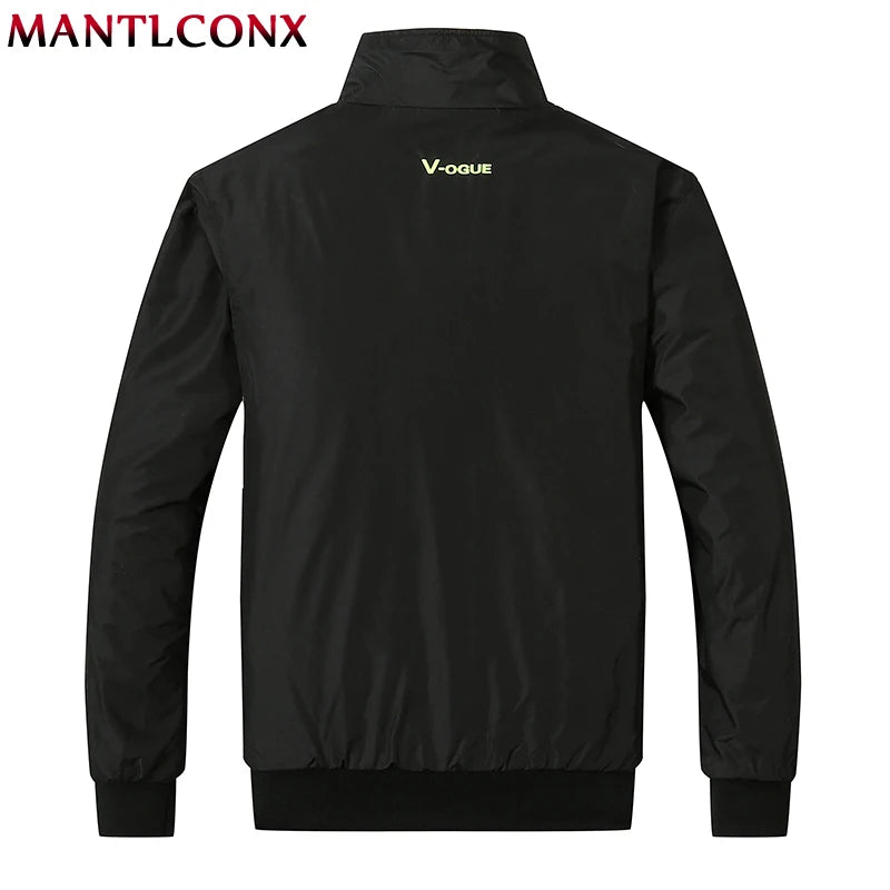 MANTLCONX 2022 New Men's Jackets and Coats Male Causal Fashion Large Size Zipper Bomber Jackets casacos masculino Plus size 5XL