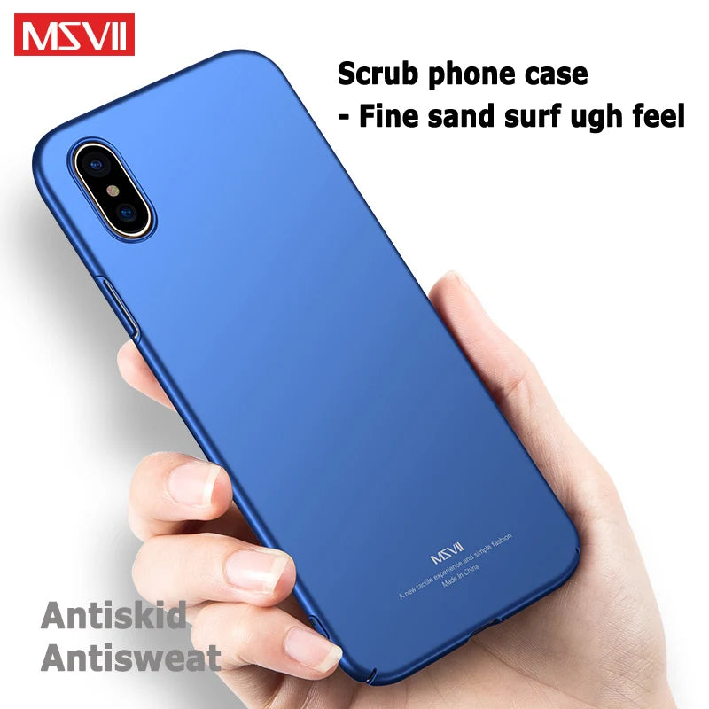 For iPhone X XR Case MSVII Luxury Ultra Thin Frosted Hard PC Cover For Apple iphone XR X XS Max iPhonex 10 iPhone10 Phone Cases