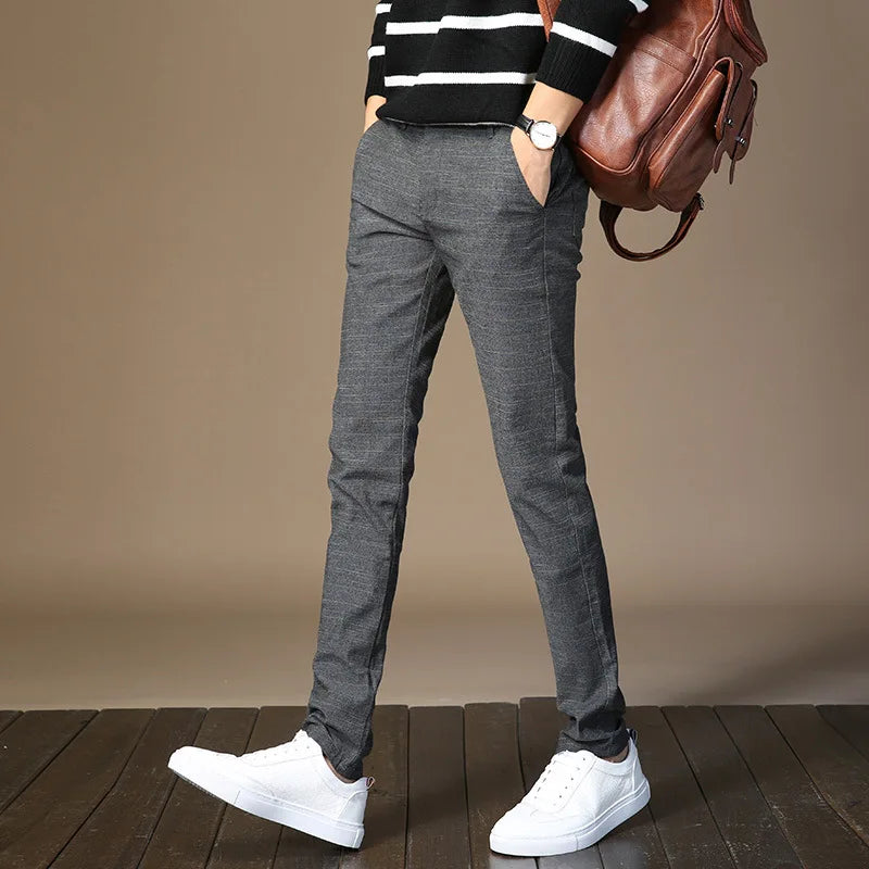 MRMT 2023 Brand New Men's Trousers Casual Elastic Straight Men Trousers Thick For Male Mens Striped Pants Clothes Man Trouser
