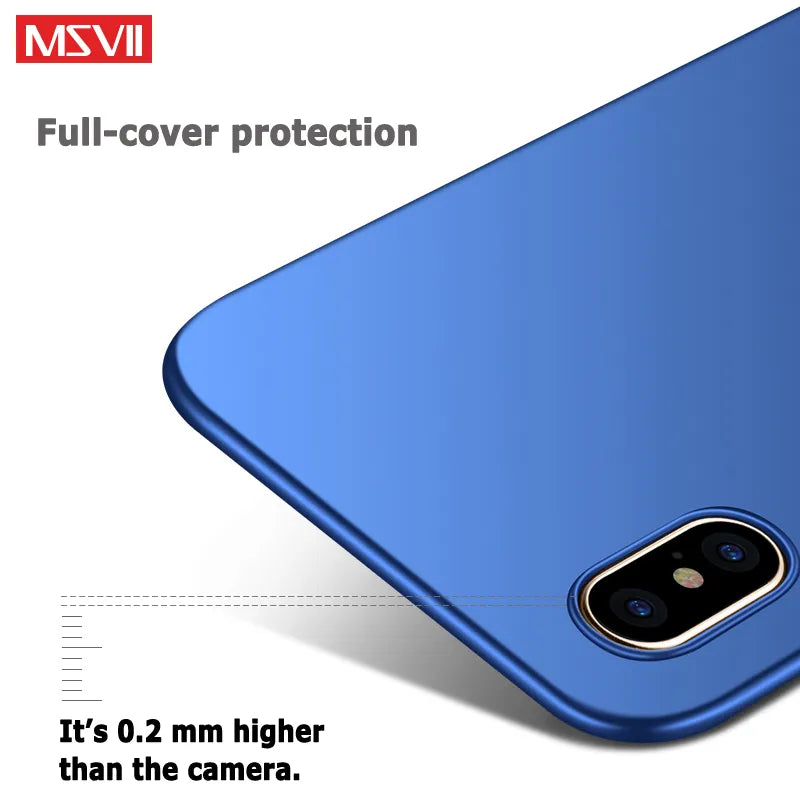 For iPhone X XR Case MSVII Luxury Ultra Thin Frosted Hard PC Cover For Apple iphone XR X XS Max iPhonex 10 iPhone10 Phone Cases