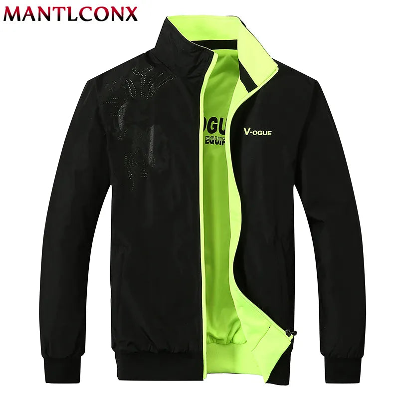 MANTLCONX 2022 New Men's Jackets and Coats Male Causal Fashion Large Size Zipper Bomber Jackets casacos masculino Plus size 5XL