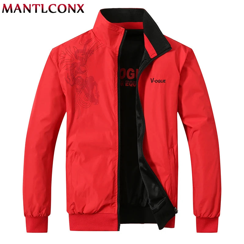 MANTLCONX 2022 New Men's Jackets and Coats Male Causal Fashion Large Size Zipper Bomber Jackets casacos masculino Plus size 5XL