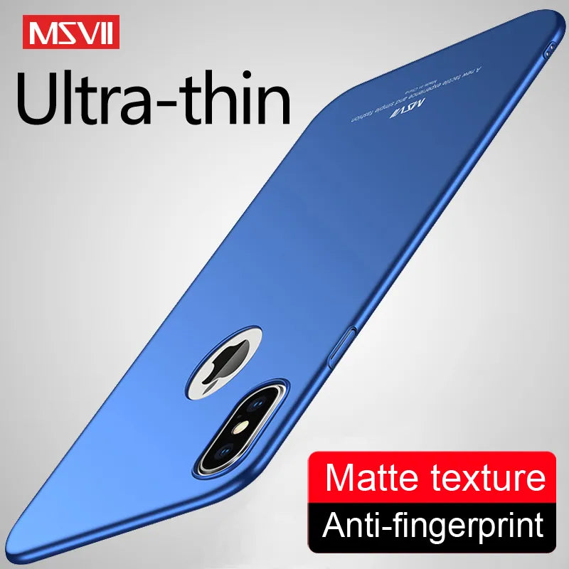 For iPhone X XR Case MSVII Luxury Ultra Thin Frosted Hard PC Cover For Apple iphone XR X XS Max iPhonex 10 iPhone10 Phone Cases