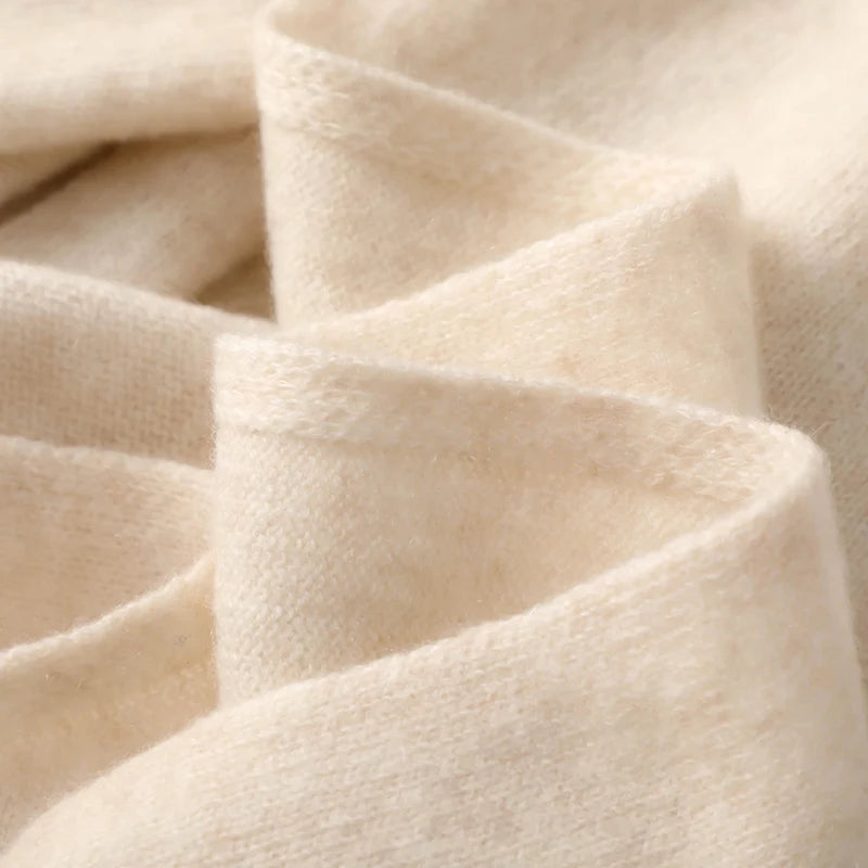 KOIJINSKY New 100% Cashmere Women's Knitted Scarf Autumn Soft Solid Scarf Winter Warm Solid Men's Scarf