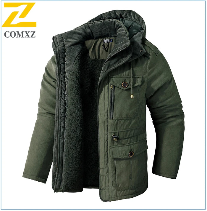 Men's Hooded Vintage-Inspired Jacket