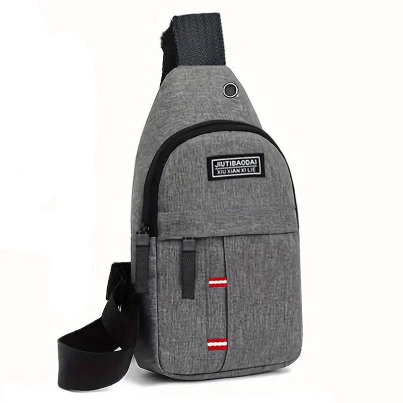 Neutral style, adjustable front pocket for both men and women, single shoulder Oxford cloth pocket bag