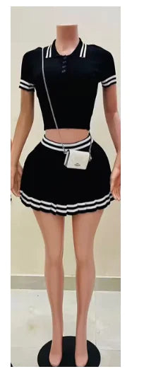 Women’s Pleated Skirt & Top Set