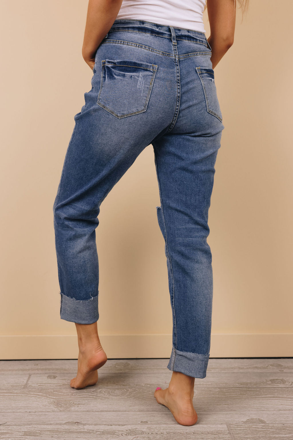 Ready Set Go Raw Hem Skinny Jeans
