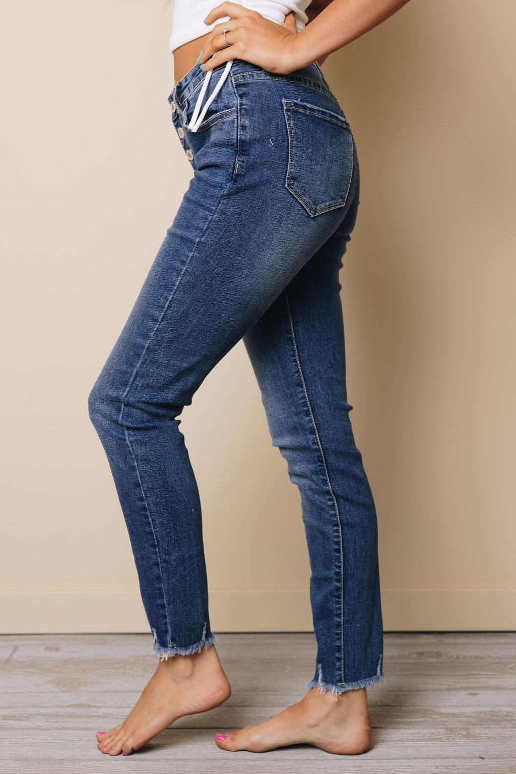 Nala Button Skinny Jeans