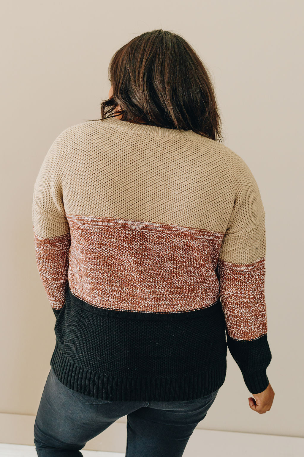 I See Double Color-Block Knit Sweater
