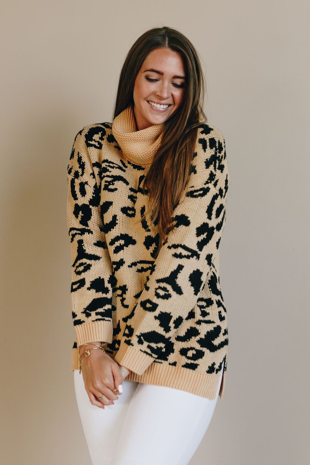 Cozy Cat Leopard Sweater
