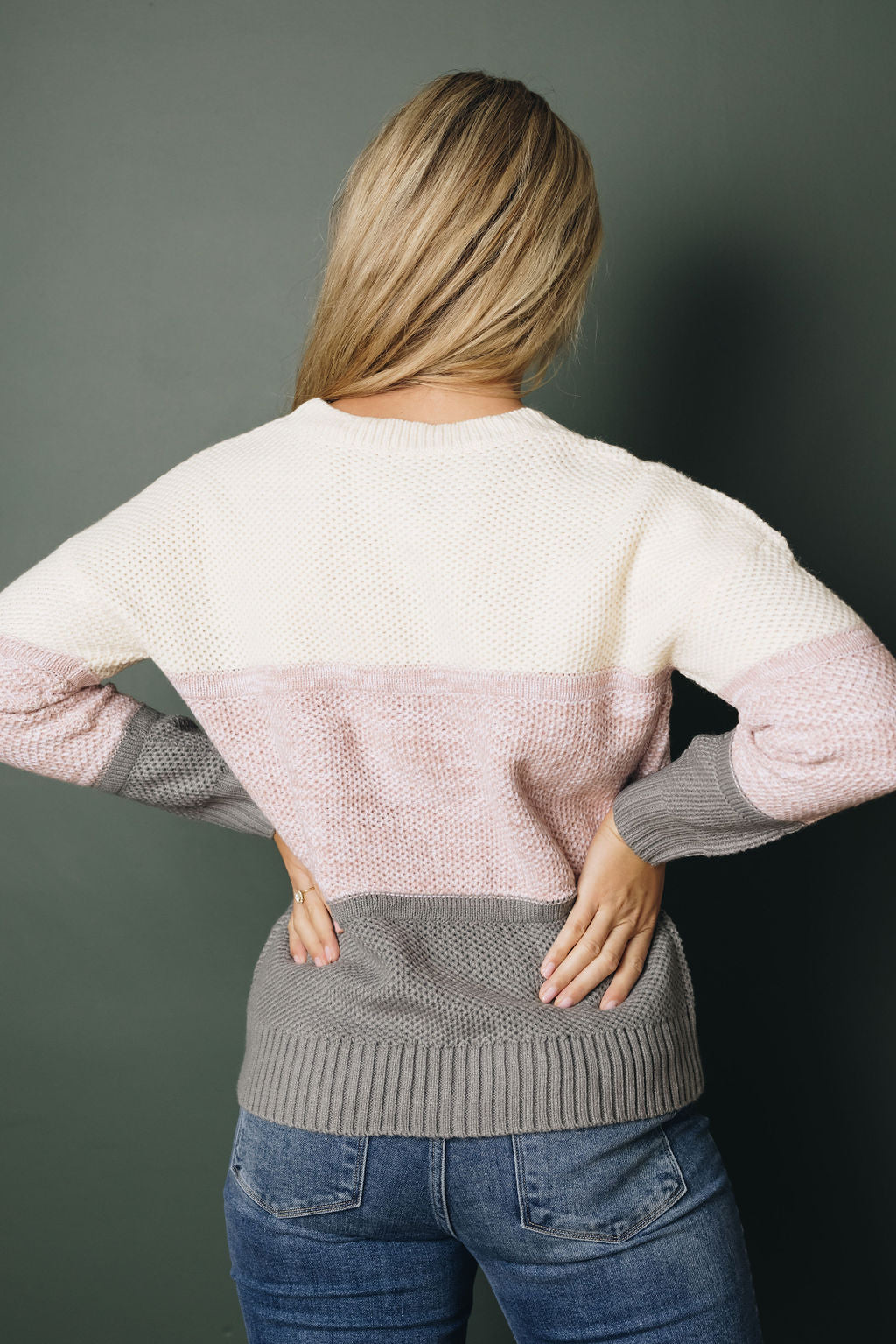 I See Double Color-Block Knit Sweater