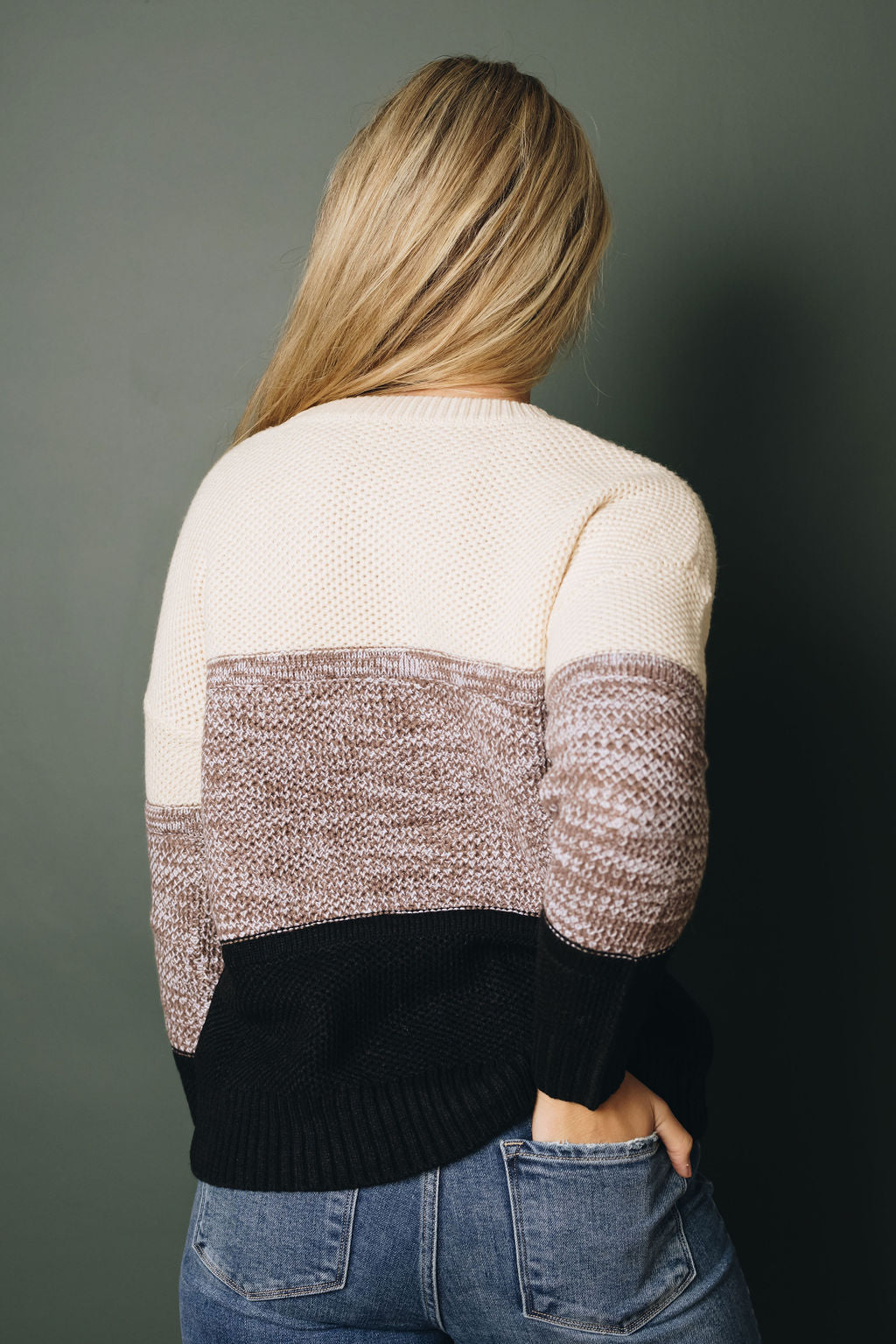 I See Double Color-Block Knit Sweater