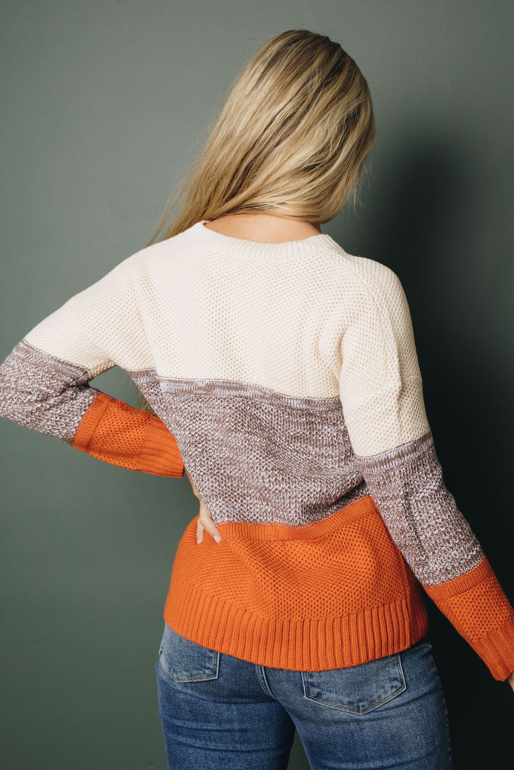 I See Double Color-Block Knit Sweater