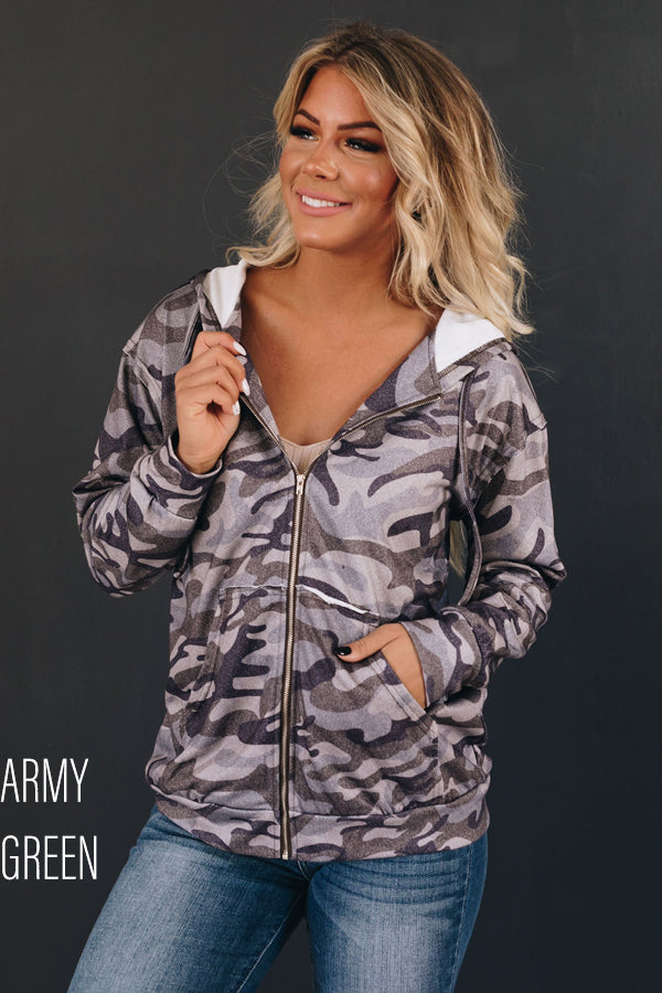 Hansen Camo Zip Up Jacket