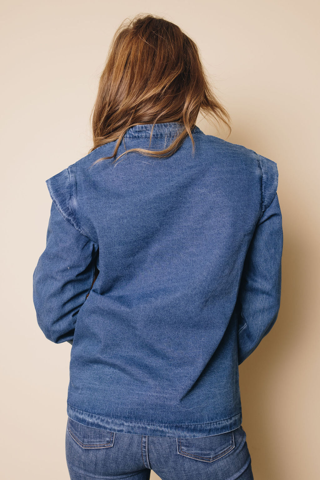 Monique Buttoned Denim Jacket