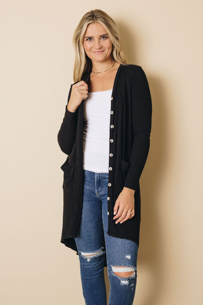 Easy Living High Low Ribbed Cardigan