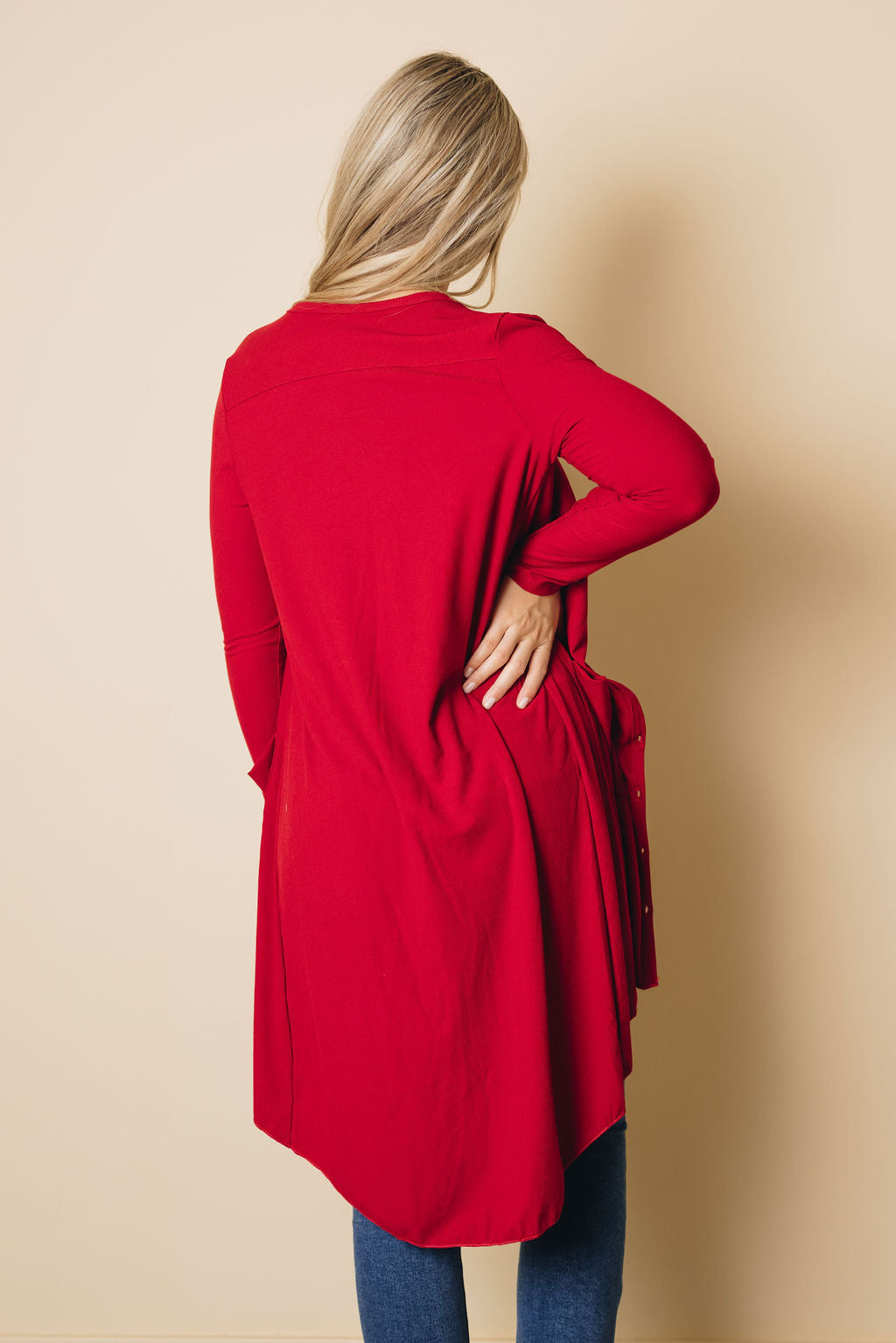 Easy Living High Low Ribbed Cardigan