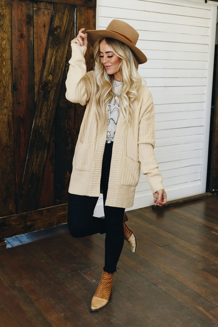 Easy Does It Knit Cardigan w/ Pockets
